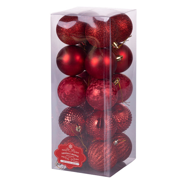 sconto Set 20 Palle di Natale Ø6 cm in Plastica Rosso