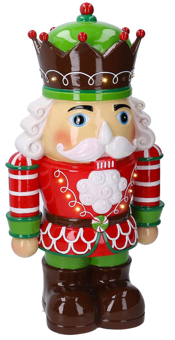 online Soldatino Schiaccianoci in Resina 26x18xh48 cm con LED Decorazione Verde