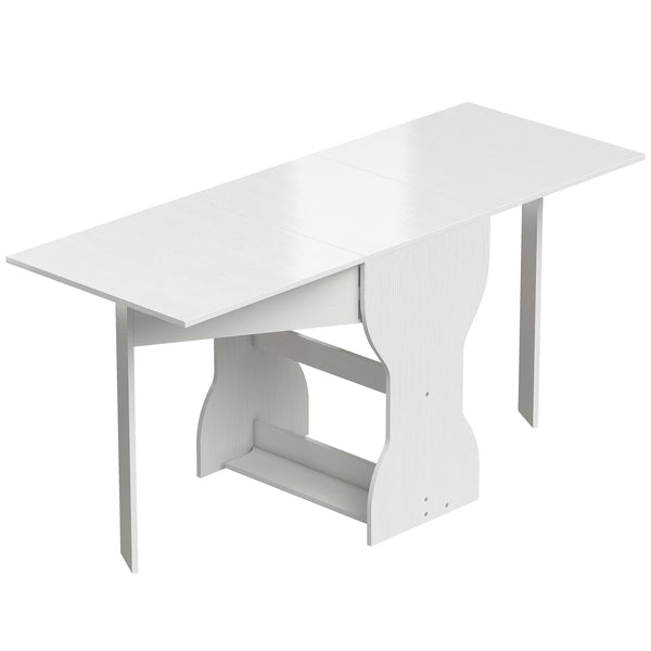 Tavolo da Pranzo Pieghevole 160x60x75 cm per 4 Persone con Ripiano in Legno Bianco online
