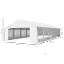 Tendostruttura con Pareti Removibili 12x6x3,2m in Acciaio e Polietilene Bianco