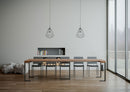 Consolle Allungabile 90-290x40x77 cm in Nobilitato Marrone