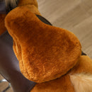 Cavallo a Dondolo per Bambini 3+ Anni 70x28x70 cm con Suoni Realistici e Pedale in Poliestere e PP Marrone      