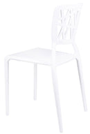 Set 4 Sedie da Giardino in Polipropilene Vandi Bianche