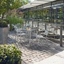 Poltrona Impilabile 56x55x74 h cm in Alluminio Grigio