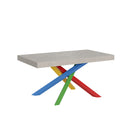 Tavolo Allungabile 160/264x90 cm Volantis Cashmere Gambe Multicolore 4/B      