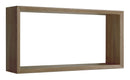 Mensola Cubo da Parete 70x35x15,5 cm in Fibra di Legno Artù Noce Segato