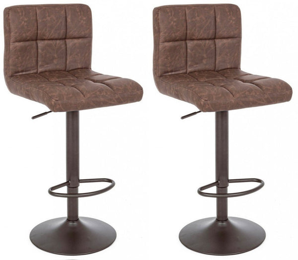acquista Set 2 Sgabelli Bar 42x51x92/113h cm Greyson Marrone Vintage
