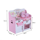 Cucina Giocattolo per Bambini in Legno con Accessori Rosa 60x30x62 cm 
