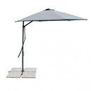 Ombrellone da Giardino Zenith Decentrato 2,5x2,5 m in Acciaio Grigio
