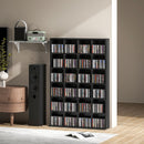 Mobile Porta CD 89x20x130.5 cm con Ripiani Regolabili per 456 CD o 336 DVD 24 Scomparti Nero      