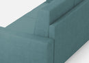 Divano Angolare 6 Posti 286x226x85 cm Sakar in Tessuto Petrolio