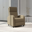 Poltrona Relax 64x86x102 cm Reclinabile Manualmente a 160° con Poggiapiedi in Tessuto Effetto Lino Beige      