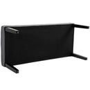 Panca Imbottita in Tessuto Lino 120x53x46 cm  Grigia