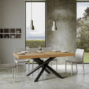 Tavolo Allungabile 160-420x90x77 cm Volantis Premium Quercia Natura Telaio Antracite 