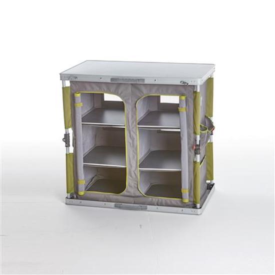 acquista Armadio da Campeggio Pieghevole 3 Ripiani in Alluminio e Poliestere Taddei 3R Doppio 80