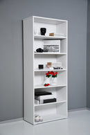Libreria 6 Ripiani 72,3x34,1x177,1 cm in Truciolare Nobilitato Bianca