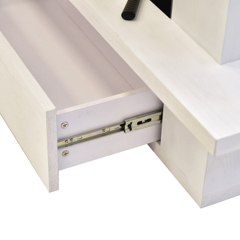 Camino a Bioetanolo da Pavimento 115x78x42,5 cm Grace Bianco