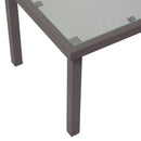 Set Salotto da Giardino Tavolino Divano 2 Sedie in Tessuto e Metallo con Cuscini Columbus Gri