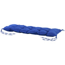 Cuscino per Panchina da Giardino 100x40 cm in Poliestere Blu