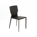 Set 2 Sedie 56x44xH86,5 cm in Similcuoio e Metallo Kim Grigio scuro