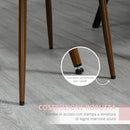 Set 4 Sedie Imbottite 47x55x86 cm in Poliestere e Acciaio Grigio