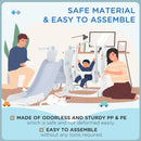 Scivolo per Bambini 150x185x92 cm, con Altalena e Canestro Bianco e Grigio