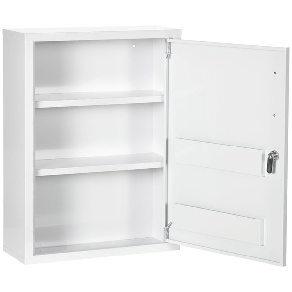 Armadietto Medicinali a Parete 40x15x53,5 cm con 2 Chiavi in Acciaio Bianco prezzo