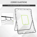 Rete per Allenamento per Calcio e Baseball Pieghevole 123x90x174 cm con Zona di Precisione Nero 