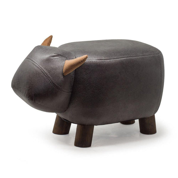 Sgabello Pouf Poggiapiedi per Bambini 50x23x27 cm Bisonte Grigio Divina Home prezzo