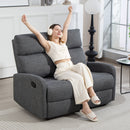Divano 2 Posti Reclinabile a 145° Max 124x91x100 cm Rivestimento in Ciniglia Grigio  