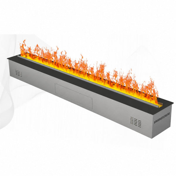 prezzo Camino Elettrico a Vapore Acqueo con Fiamme 3D con Bruciatore a Incasso 125x22,7x17,8 cm VAPOR3D125 Telecomando e APP in Acciaio e Alluminio Nero