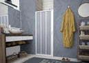 Porta Doccia 1 Anta a Soffietto in PVC H185 cm Dorini Bianco Varie Misure