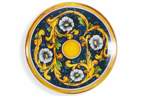 Set 6 Piatti Frutta Ø19 cm in Porcellana Decoro Mediterraneo Villa d'Este Home Tivoli Sicilia sconto