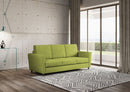 Divano 3 Posti 212x85x85 cm Yasel in Tessuto Verde