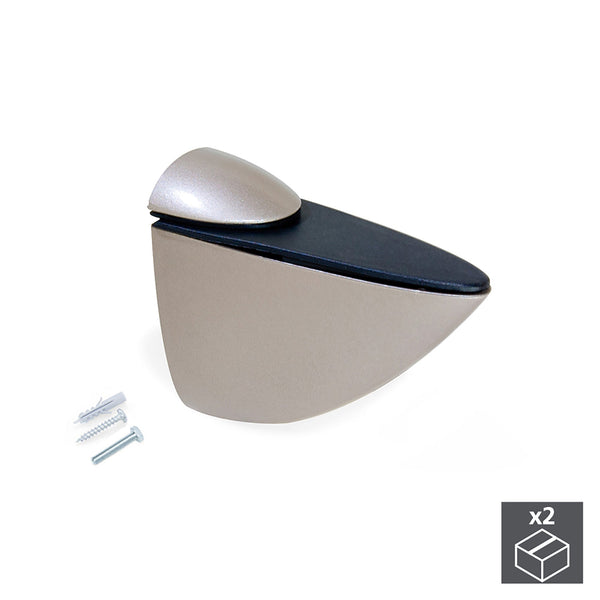 online Reggipiano per Mensole di Legno/Vetro Azor Verniciato Nichel Opaco Tecnoplastica e Zama Emuca