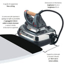 Asse da Stiro Completo Combiboard 125x48 cm con Piano Stiramaniche Regolabile in Altezza