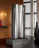 Cascata a Parete Verticale 120x200x60 cm in Acciaio Platino