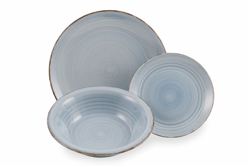 Servizio Piatti 18 Pezzi in Hard Dolomite Multicolor Villa d'Este Home Tivoli Baita Acqua