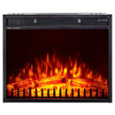 Camino Elettrico da Incasso 47,5x58,5x18 cm Effetto Fiamma 1500W Vienna 23 Nero