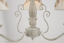 Lampadario Elegant in Metallo Bird Bianco Antique
