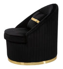 Poltrona Space Plus Nera Ø 75x80 cm in Legno 