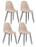 Set 4 Sedie 43x38xH86,5 cm in Similrattan Martina Beige