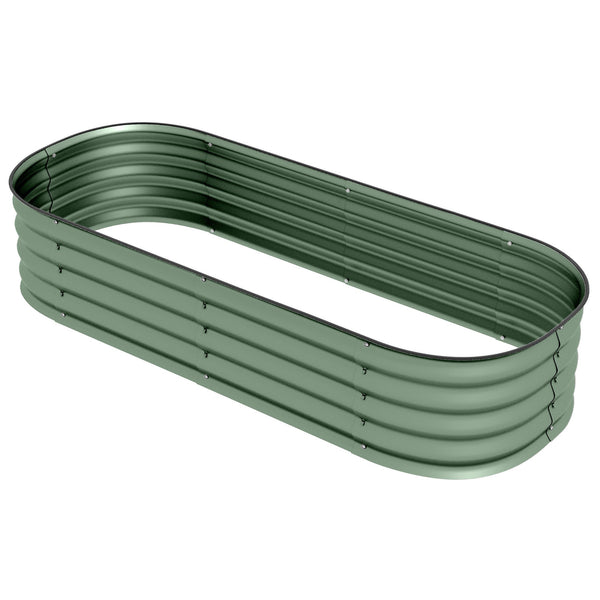 acquista Letto per Orto Rialzato Modulare con Fondo Aperto 150x62x30 cm in Acciaio Galvanizzato Verde