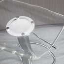 Set 2 Sgabelli da Bar Girevoli in Acrilico Trasparente  