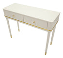 Console Camille Bianca 101x37x78 cm in Pino e MDF e Ferro      