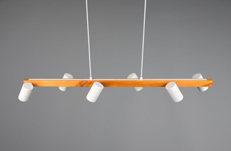 Lampada a Sospensione da Interno Attacco GU10 in Metallo Bianco Opaco