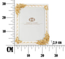 Cornice Butterflyforest 25x2,8x30 cm in Poliresina e Vetro Crema e Oro