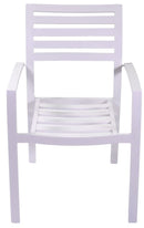 Sedia da Giardino 58x57x88cm in Alluminio Boston Bianca