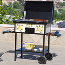 Barbecue in Acciaio a Carbone Carbonella Rivestimento Laterale in Ceramica