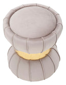 Sgabello Flower Grigio Ø 40x44 cm in Legno e Plastica